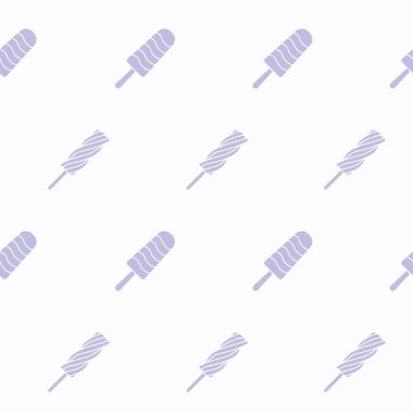 Paket kağıdı - Dondurmanın kusursuz deseni ve vektör grafik tasarımı için tatlı