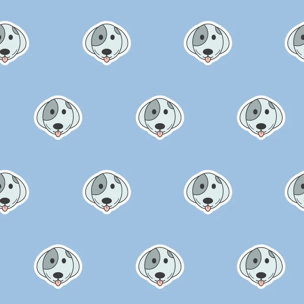 包装纸 矢量平面设计用符号狗的无缝图案 — 图库矢量图片