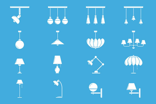 Lamp Icons set - векторные силуэты домашнего света для сайта или интерфейса
