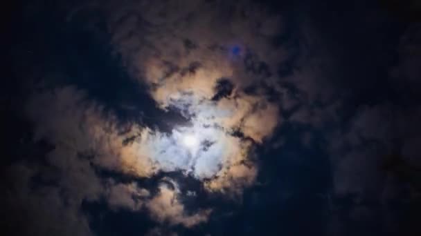 星空の満月から午後4時までのタイムラプスの夜 — ストック動画