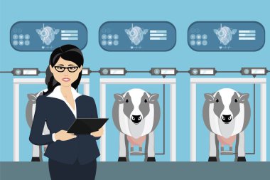 Bir süt çiftliğinde süt kalitesi kontrolü.