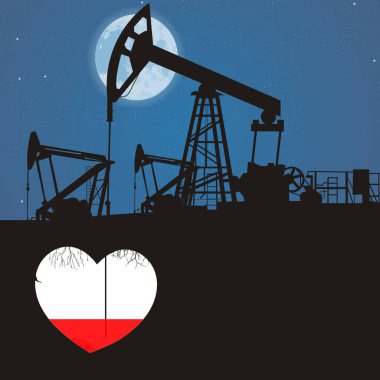   Petrol şirketinde doğal kaynak tüketimi kavramı. 