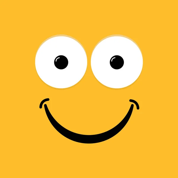 Ikona Uśmiechu Emotka Symbol Pomarańczowym Tle — Zdjęcie stockowe