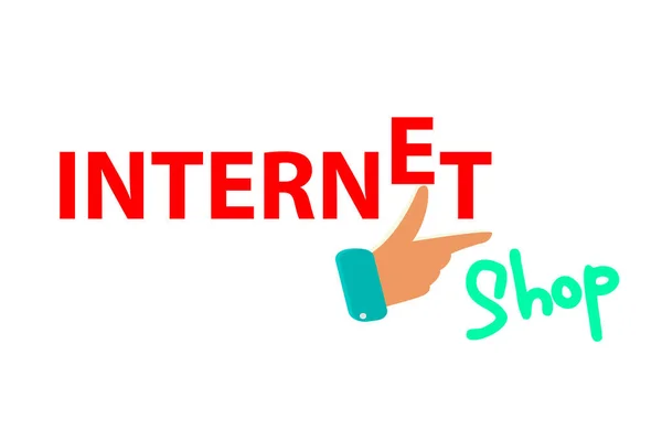 Sjabloon Online Winkel Banner Voor Sociale Netwerken Het Internet Winkelen — Stockfoto