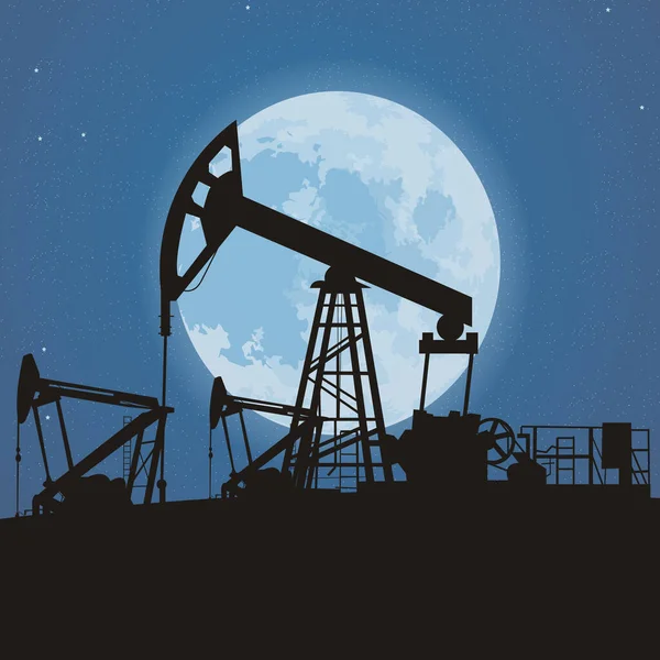 Extraction of natural resources at full moon.