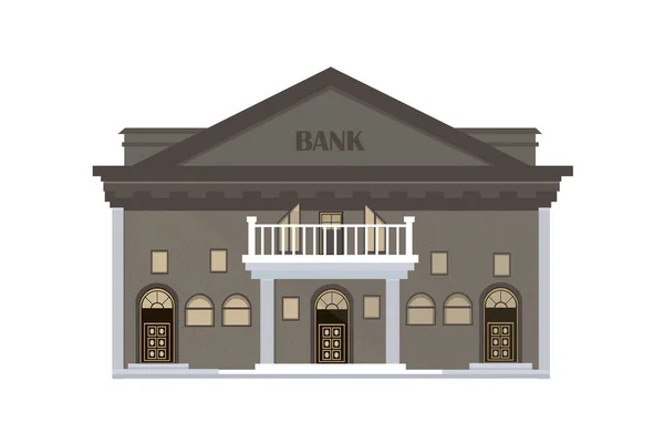 Vista Frontal Tribunal Banco Universidade Escritório Governo Localizado Fundo Branco — Fotografia de Stock
