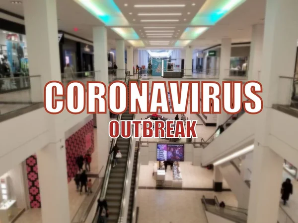 Warning quotes - coronavirus outbreak in public places — Stock Photo, Image