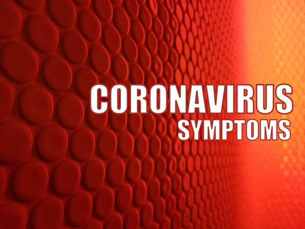 Warning quotes - coronavirus symptoms to educate the public — Stock Photo, Image