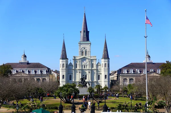 New Orleans, Louisiana, Verenigde Staten - 1 februari 2020 - Het uitzicht op St. Louis Cathedral overdag — Stockfoto