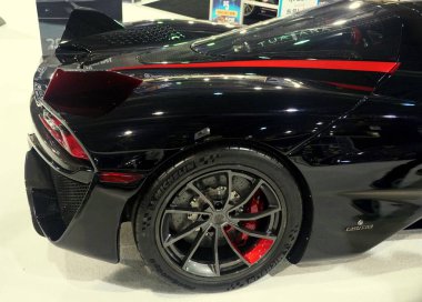 Philadelphia, Pennsylvania, ABD - 9 Şubat 2020 - Ssc Tuatara 'nın siyah renginin yan görüntüsü