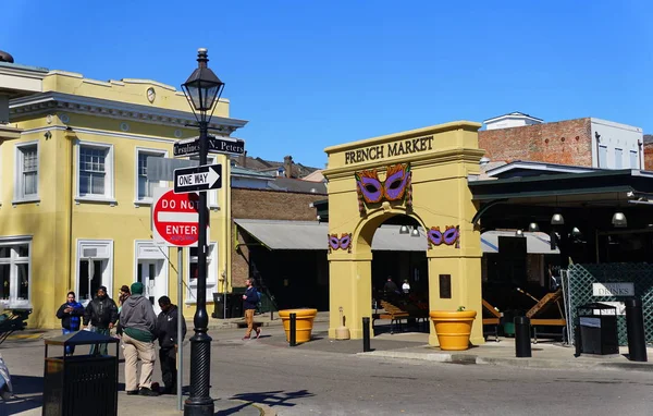 New Orleans, Louisiana, U.S.A - February 7, 2020 - The entrance into French Market — стоковое фото