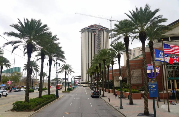 New Orleans Louisiana Febbraio 2020 Vista Della Strada Del Traffico — Foto Stock