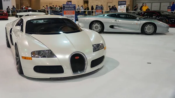 Philadelphia Pennsylvania Stati Uniti Febbraio 2020 Supercar Bugatti Veyron Bianca — Foto Stock