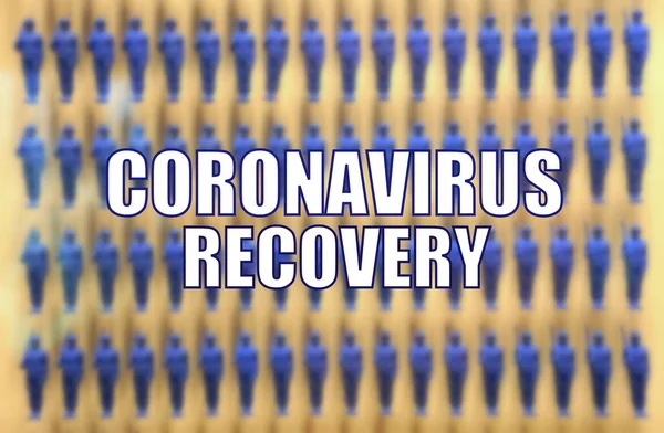 Coronavirus Recovery Blurry Blue Abstract Background — Stock Photo, Image