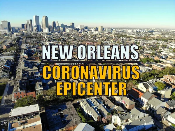 Coronavirus Epicenter Aerial View New Orleans Louisiana — Stock Photo, Image