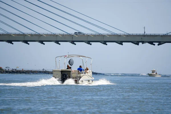 Bethany Beach Delaware Eua Setembro 2019 Barco Pontão Movimento Sob — Fotografia de Stock