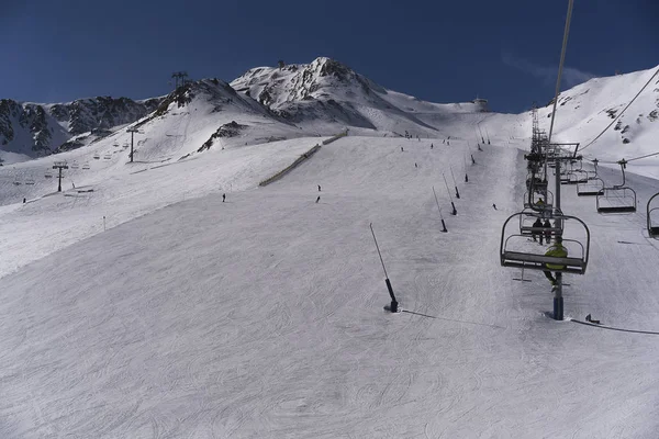 Lyžařský sektor Pas de la Casa v Grandvaliře, Andorra — Stock fotografie