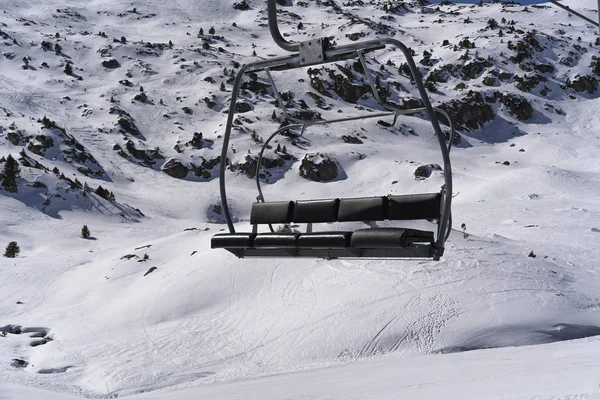 Ski chair in Grandvalira, Andorra — стокове фото