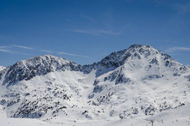Pas de la Casa kayak merkezi Andorra 'da Grandvalira sektöründe Pyrenees