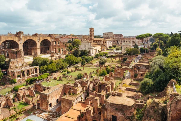 Utsikt Fra Forum Romanum Fra Palatino Mount Roma Italia – stockfoto