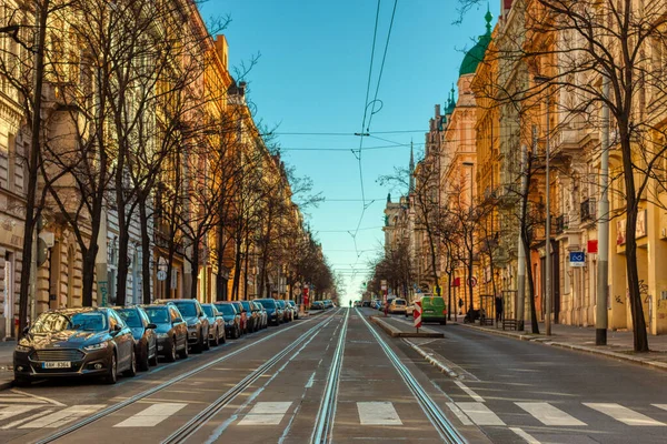 Prag, Çek Cumhuriyeti, 14 Mayıs 2020 - Prag sokakları küresel salgın covid-19 'un ortasında tamamen boş