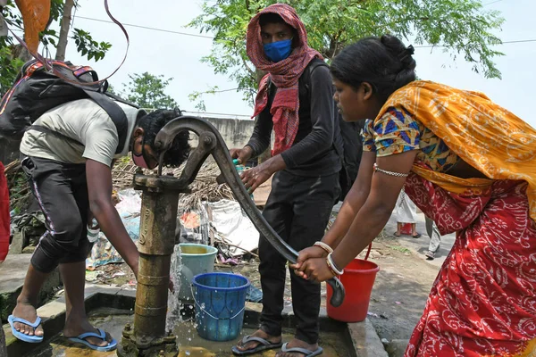 Burdwan Town Purba Bardhaman District Westbengalen Indien 2020 Wanderarbeiter Die — Stockfoto