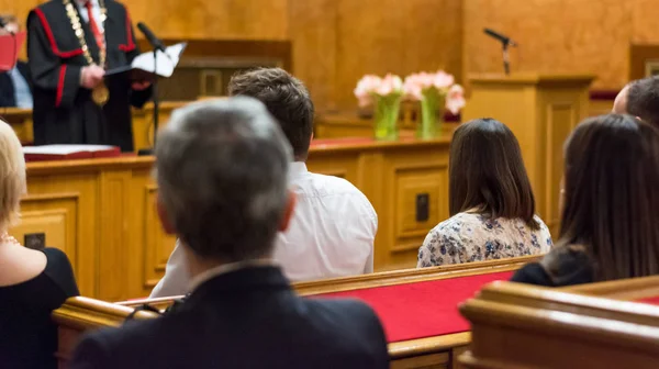 Audience at a official ceremony. — Stock Photo, Image