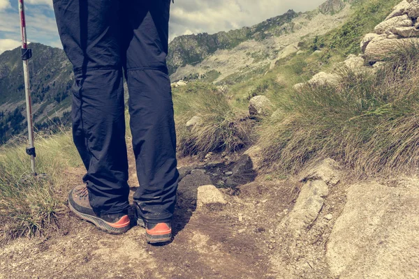 Nahaufnahme von Wanderschuhen. — Stockfoto