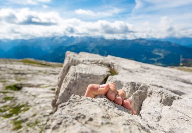 Bir rock sürükleyici parmak portre.