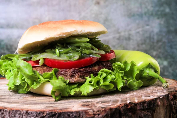 Chacarera Hamburger Gemaakt Chili — Stockfoto