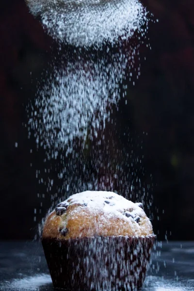 Strooi Suiker Mijn Muffin — Stockfoto