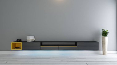 üretim tesisi ile siyah tv standı