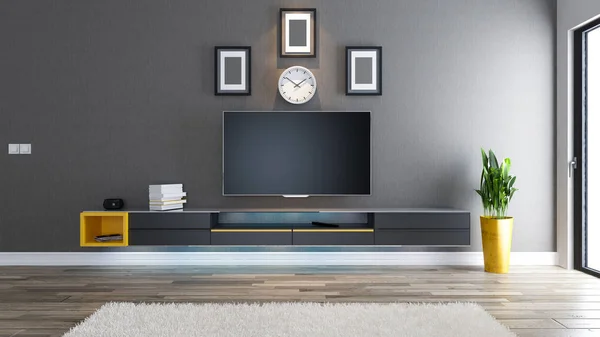 Tv room interior design idea — Stock Photo, Image