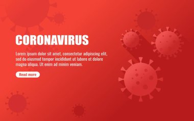Coronavirus Covid-19 Bilgi ve Sosyal Medya metin alanı şablonu. 2019-20 tarihli Corona Virüsü Salgını 'nın Vektör İllüstrasyonu. Web, mobil ve yazdırma için kullanılabilir.