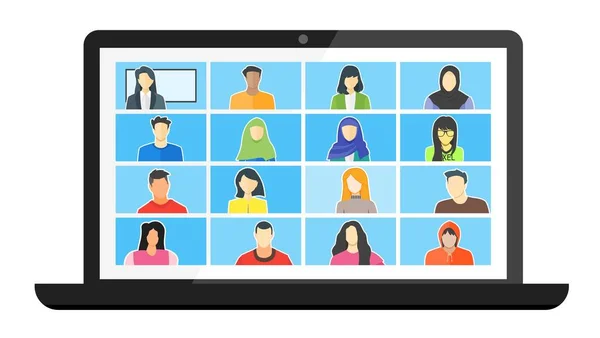 Online Sınıf. Telekonferansla ya da Coronavirus COVID-19 Salgın Kapanış Salgını Ekran TV 'sinde Görüntü Konferansı Çağrısı ile Evden Öğrenmeye Kal. Acil Durum Okulu, Kolej & Kursu.