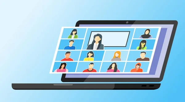 Online Sınıf. Telekonferansla ya da Coronavirus COVID-19 Salgın Kapanış Salgını Ekran TV 'sinde Görüntü Konferansı Çağrısı ile Evden Öğrenmeye Kal. Acil Durum Okulu, Kolej & Kursu.