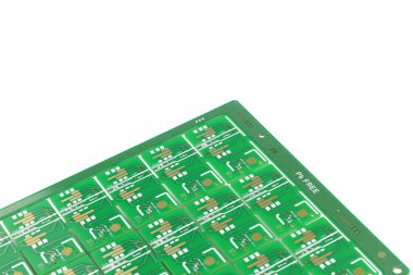 Çoklu baskılı devre kartları Pcb beyaz arka planda izole edildi. Pcb kurulumu.