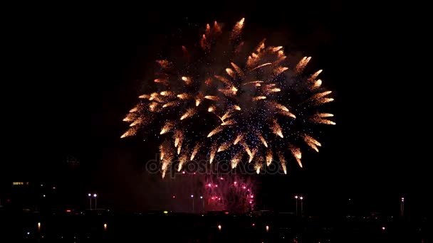 Festival de fuegos artificiales de Seúl — Vídeo de stock