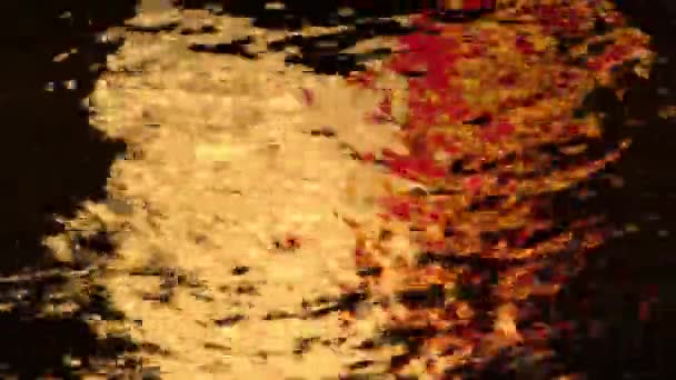 Stralen van de zon weerspiegelt op water — Stockvideo