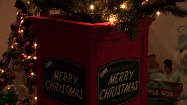 Díszített karácsonyfa — Stock videók
