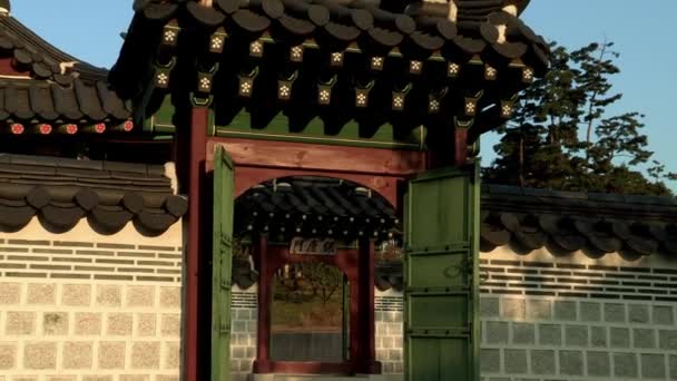 Palácio de Gyeongbokgung tradicional — Vídeo de Stock