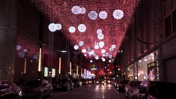 韩国首尔的圣诞夜景色 — 图库视频影像