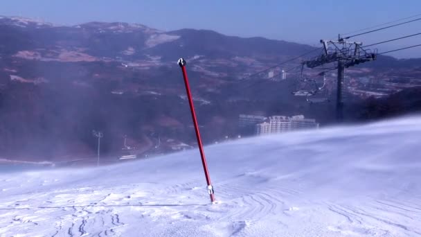 击落的滑雪坡， — 图库视频影像
