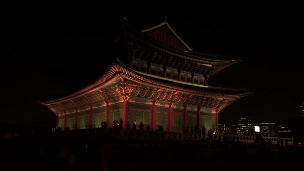 Pięknym pałacu Gyeongbokgung — Wideo stockowe