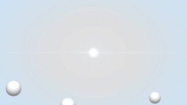 Beyaz topları kadar izole üzerinde açık renkli uçan 