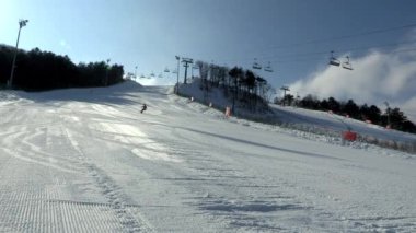 Pyeongchang-gun, Kore'de iniyor snowboarder