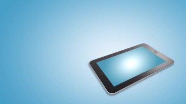 Doları sembolleri ile tablet pc ekran, e-iş kavramı dışarı uçan Doları Dünya Haritası 