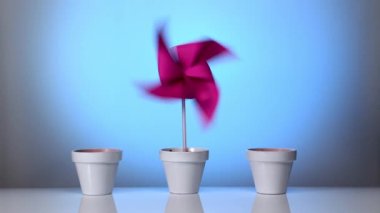 Tencere ve çalışma fırıldak ile enerji kavram