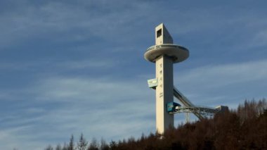 Pyeongchang-gun, Kore Kayak merkezinde Kayak kuleye bakış