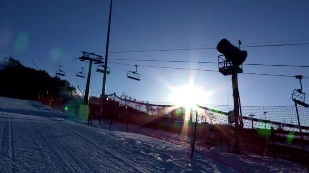 Téléski à la station de ski — Video